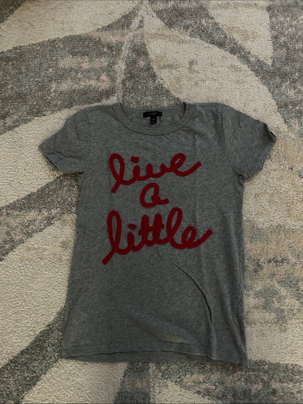 J Crew Live a Little Tee XS